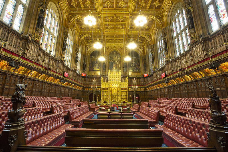 House of Lords in the Palace of Westminster